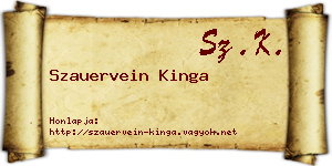 Szauervein Kinga névjegykártya