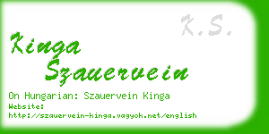 kinga szauervein business card